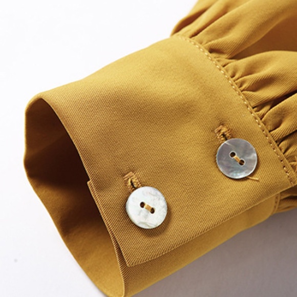 Crop Balloon Sleeve  Blouse Top - Picture 6 of 6